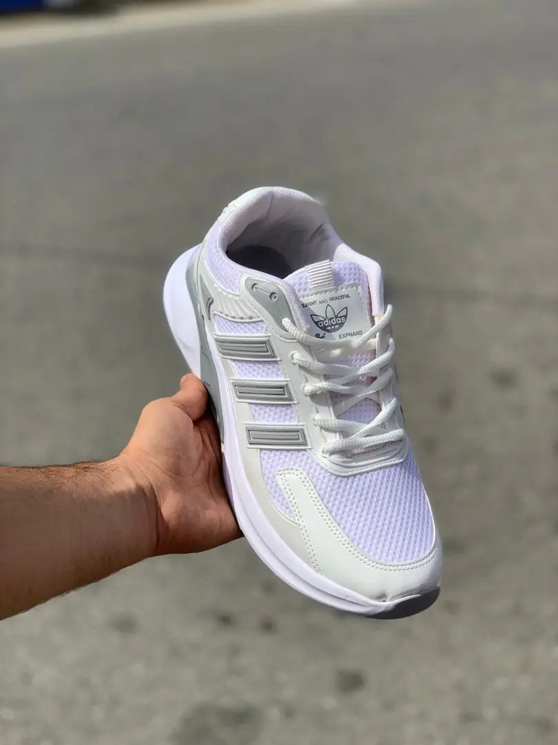 آدیداس سفید طوسی برند(۵۲۹) - Image 2