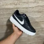 نایک رویه چرم مشکی سفید(۶۰۰)